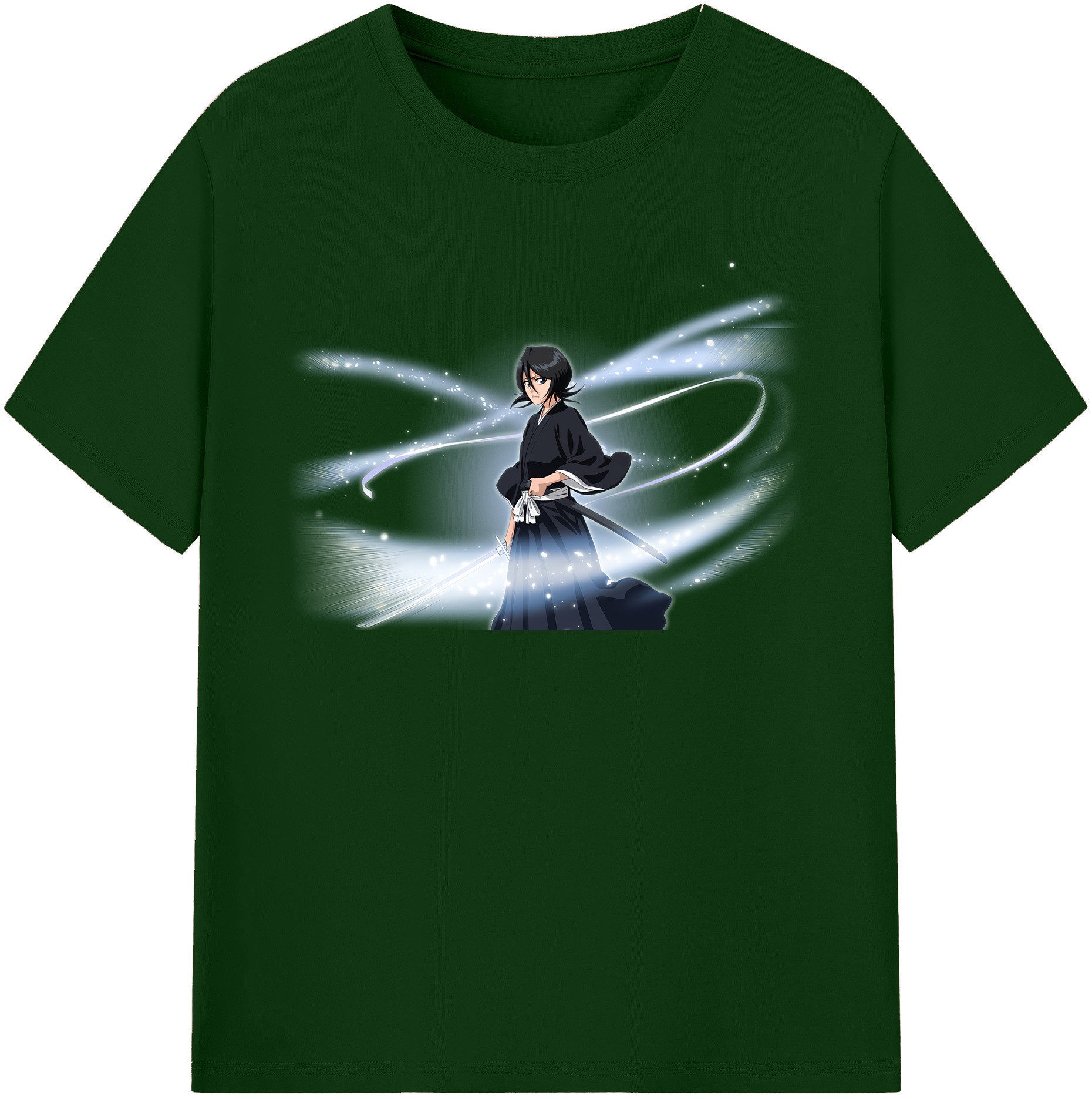 （画像用） ブリーチ 朽木ルキア BLEACH Kuchiki Rukia 綿100％半袖Tシャツ（フロントプリント）